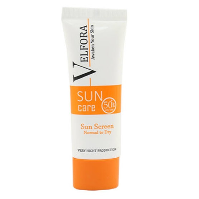 کرم ضد آفتاب SPF +50 پوست نرمال و خشک بی رنگ ولفرا